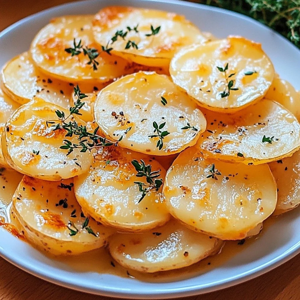 Delicious homemade scalloped potatoes topped with cheese and baked to perfection