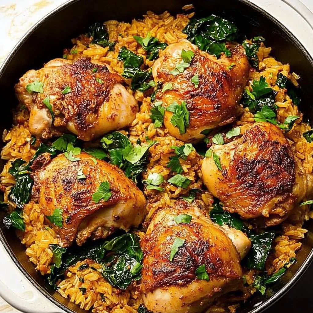 Delicious One-Pot Adobo Chicken and Rice recipe for easy dinner preparation.