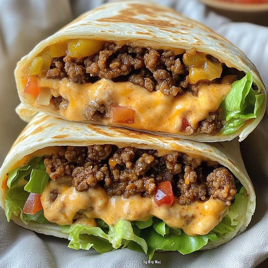Delicious Big Mac Wrap ready for a quick dinner fix