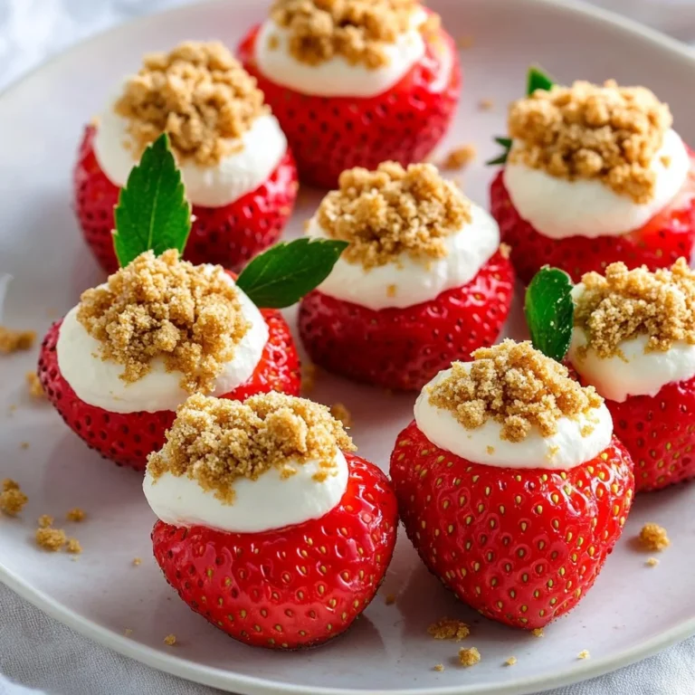 Cheesecake stuffed strawberries topped with a creamy filling and fresh fruit