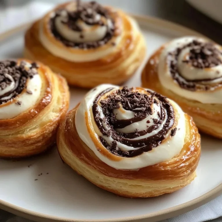 Delicious Chocolate Cream Cheese Danish pastry with rich chocolate filling