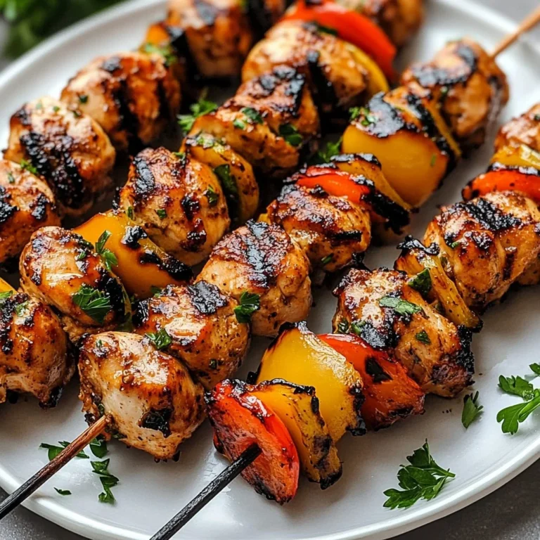 Grilled Turkish chicken kabobs with vibrant spices and vegetables