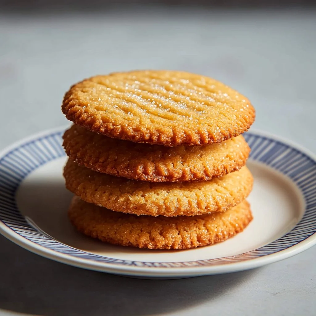 Delicious French butter cookies on a decorative plate.