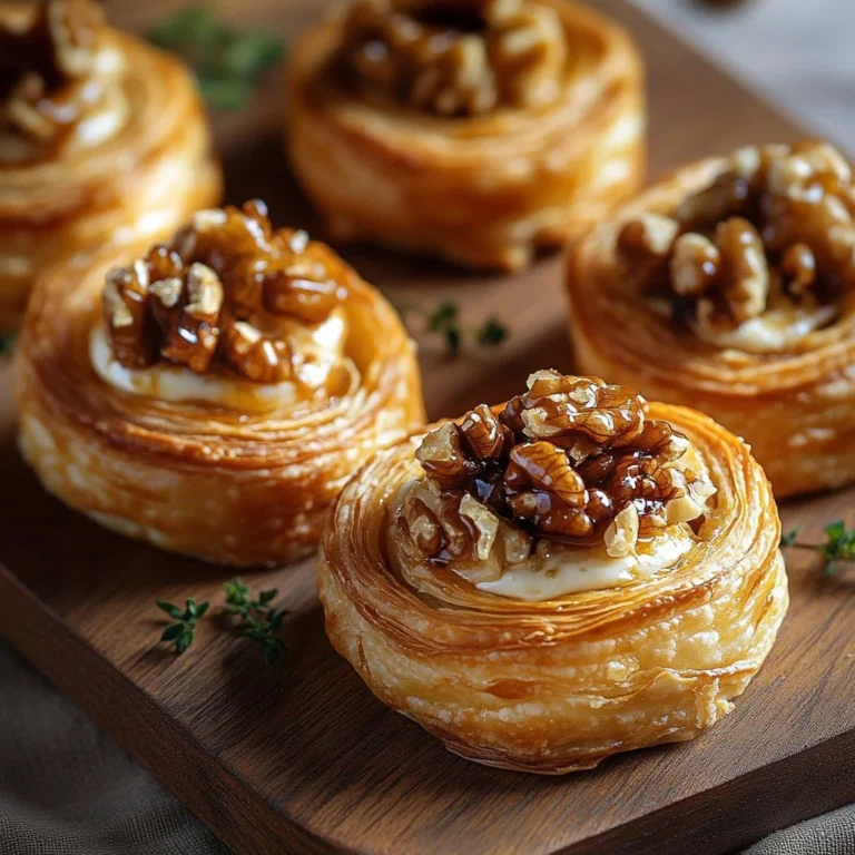 Delicious goat cheese and walnut pastry bites served on a plate
