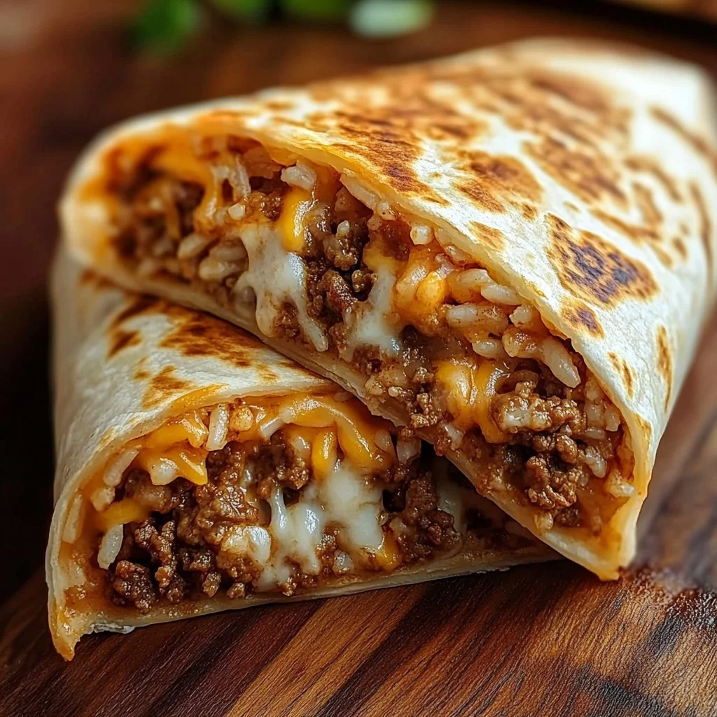Delicious grilled cheese burrito, blending classic comfort foods in a tasty wrap.