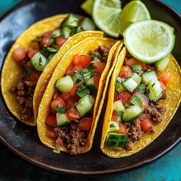 Crispy ground beef tacos served on a plate with toppings