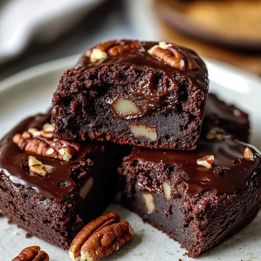 Delicious pecan pie brownie bites on a dessert platter