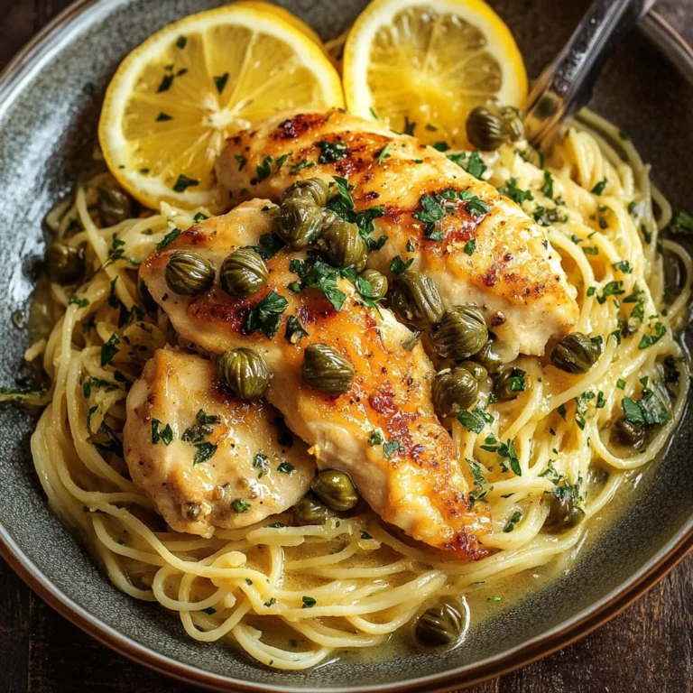 Mediterranean Style Chicken Piccata served with lemon and capers