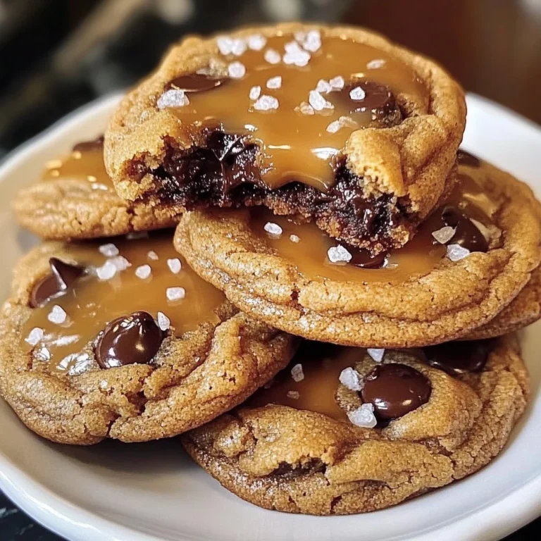 Delicious salted caramel chocolate cookie topped with sea salt