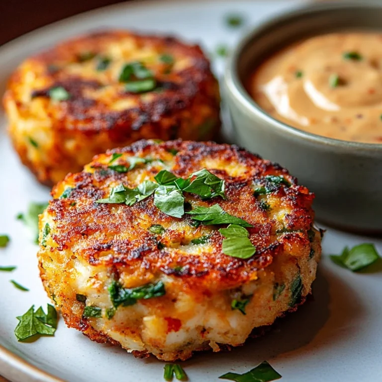Delicious spicy tuna cakes served on a plate