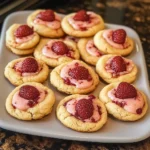Delicious Strawberry Crunch Cookies with a crispy topping and fresh strawberry flavor.
