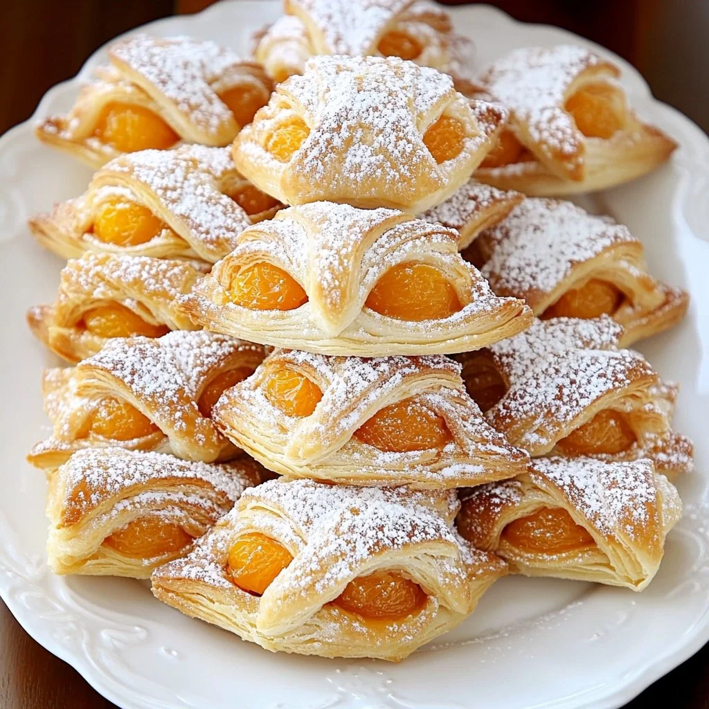 Apricot Jam Kolacky cookies, traditional Polish Kolaczki with a fruity filling