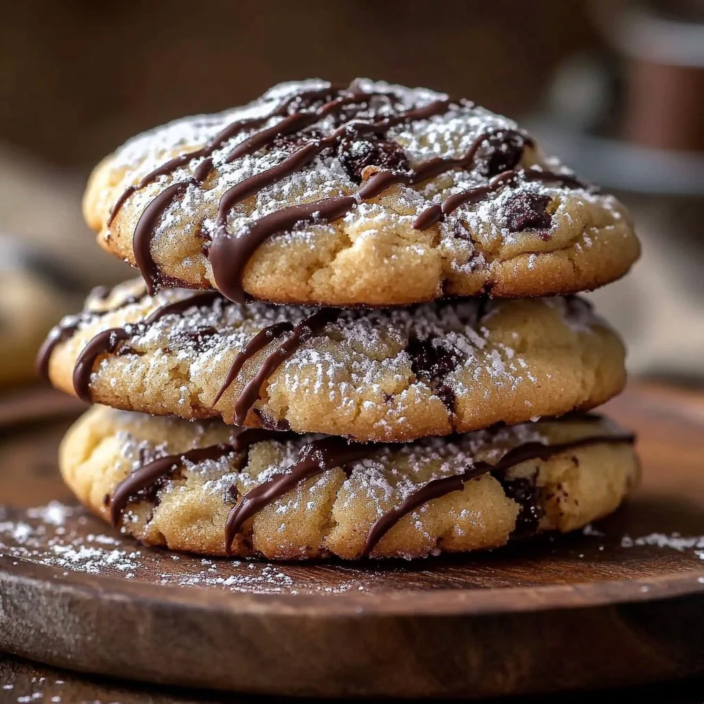 Delicious homemade cannoli cookies filled with sweet ricotta cream and chocolate chips