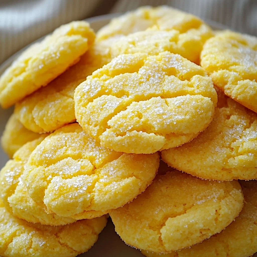 Delicious cornbread cookies on a plate ready to be enjoyed