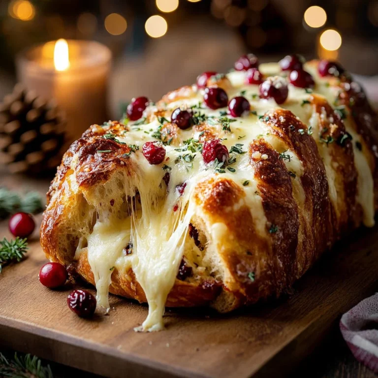 Cranberry Almond Pull-Apart Bread fresh out of the oven