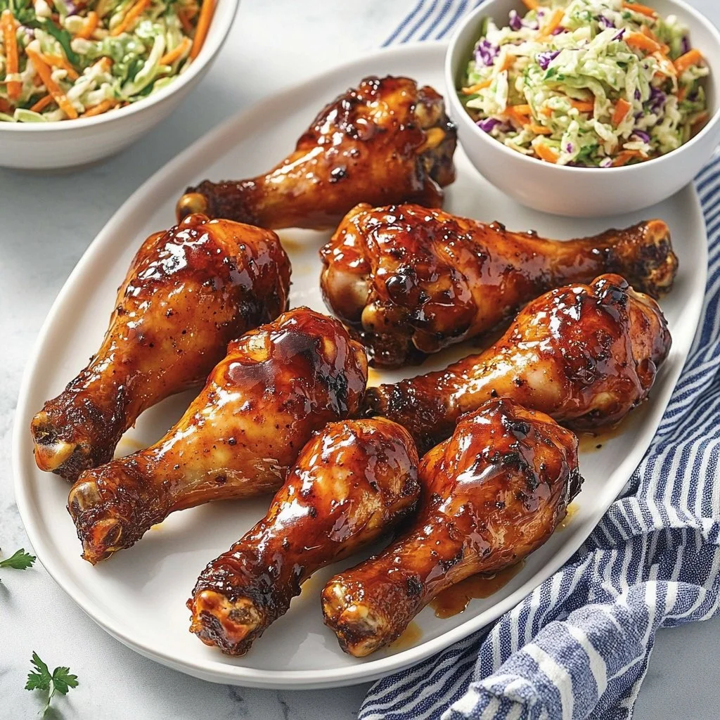Delicious slow cooker drumsticks made with 4 simple ingredients