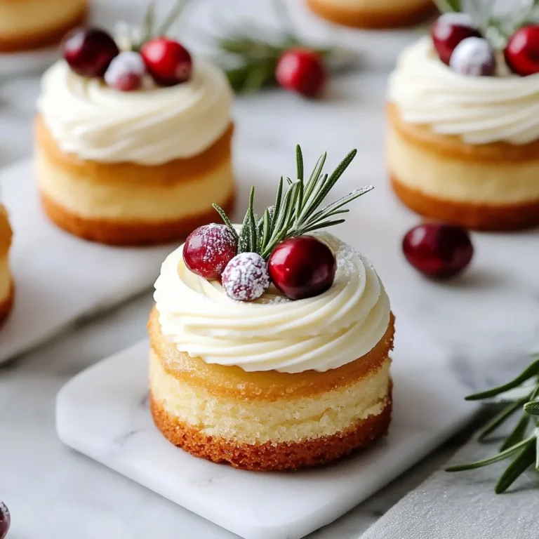 Mini Christmas cakes decorated with festive toppings for holiday celebrations