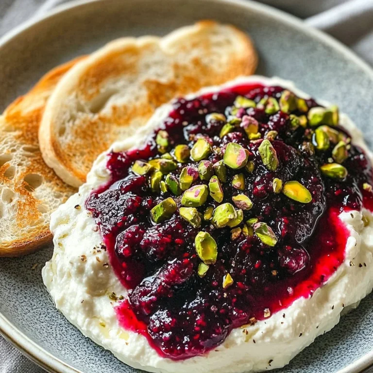 Pomegranate Pistachio Whipped Feta dip garnished with pomegranate seeds and pistachios.