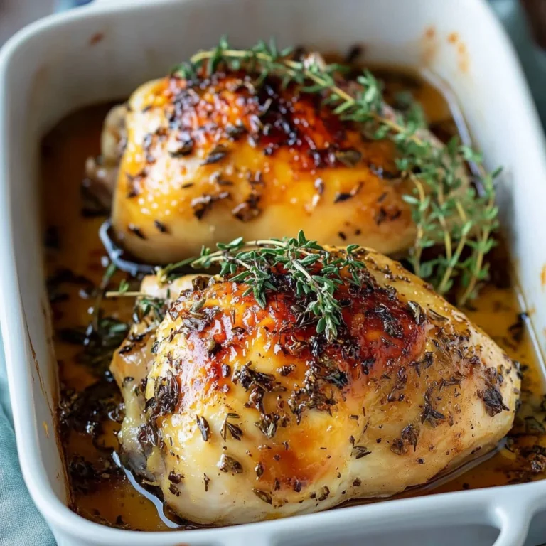 A delicious plate of rosemary chicken garnished with fresh herbs.