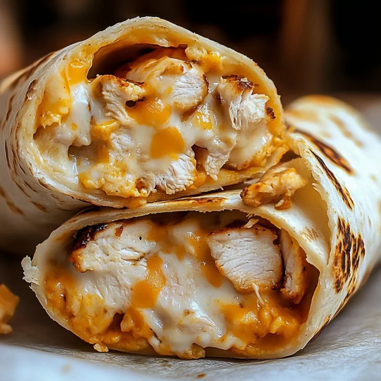 Cheesy garlic chicken wraps with fresh herbs and melted cheese.