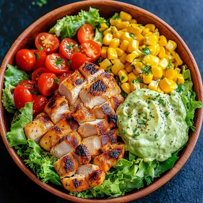Delicious Chicken Avocado Salad with fresh ingredients on a plate