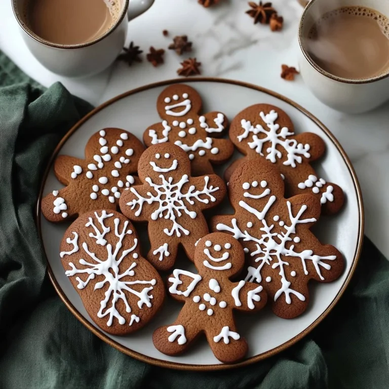 Cozy homemade Christmas gingerbread cookies on a festive background