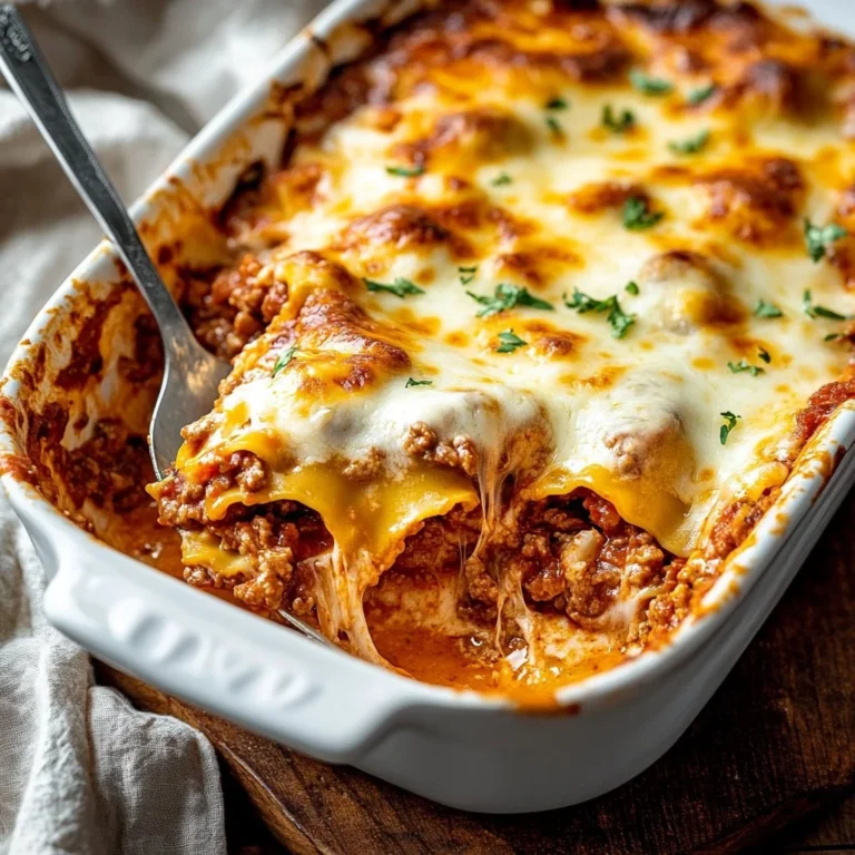 Easy cheesy baked ravioli with marinara sauce and melted cheese
