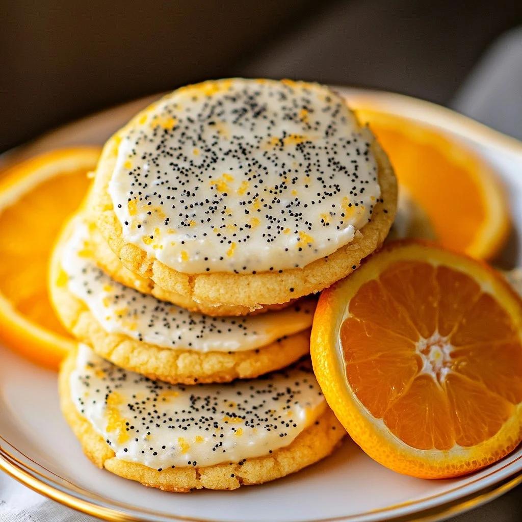 Delicious orange poppy seed cookies with a vibrant citrus flavor and crunchy seeds.