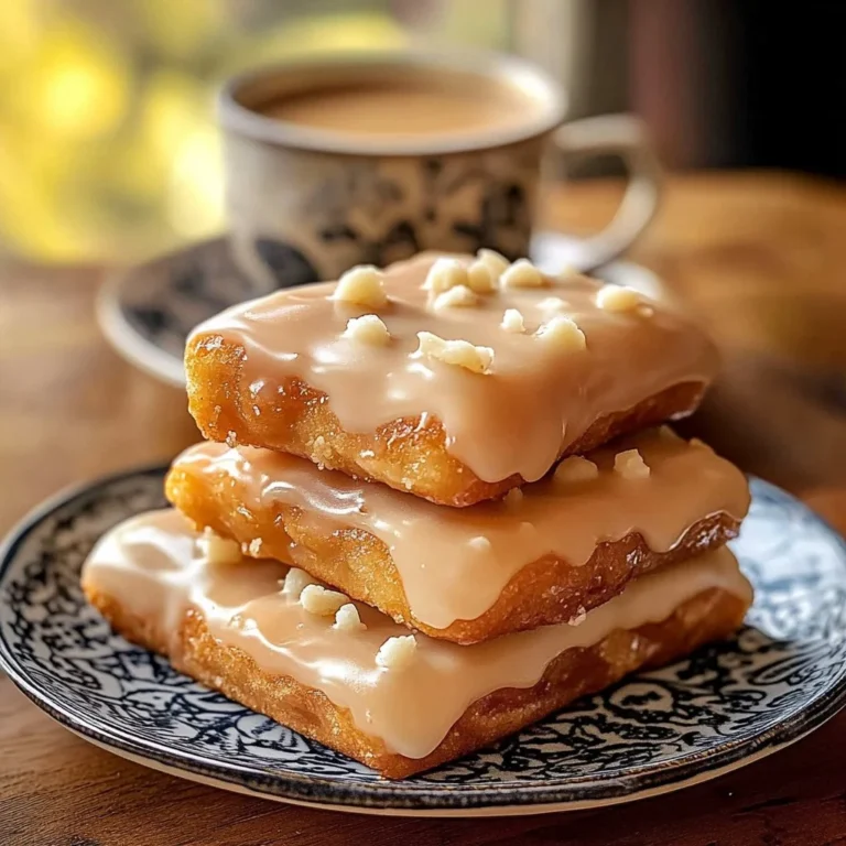 Delicious soft baked maple donut bars drizzled with maple glaze.