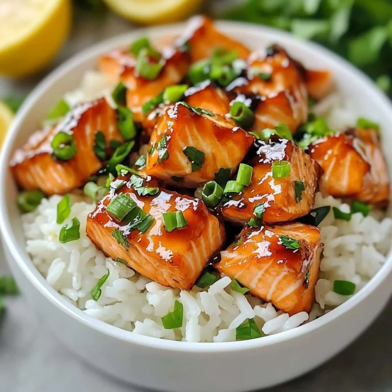 Delicious sweet chili salmon bowl with fresh vegetables and grains