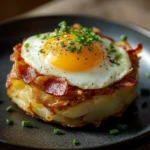 Baked Eggs Napoleon, a delicious and easy brunch recipe featuring baked eggs