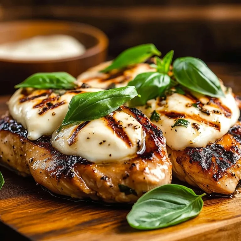 Balsamic baked chicken breast recipe topped with melted mozzarella cheese