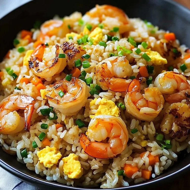 A vibrant plate of Bang Bang Fried Rice topped with fresh vegetables and spices