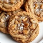 Delicious brown butter coffee toffee cookies ready to be enjoyed