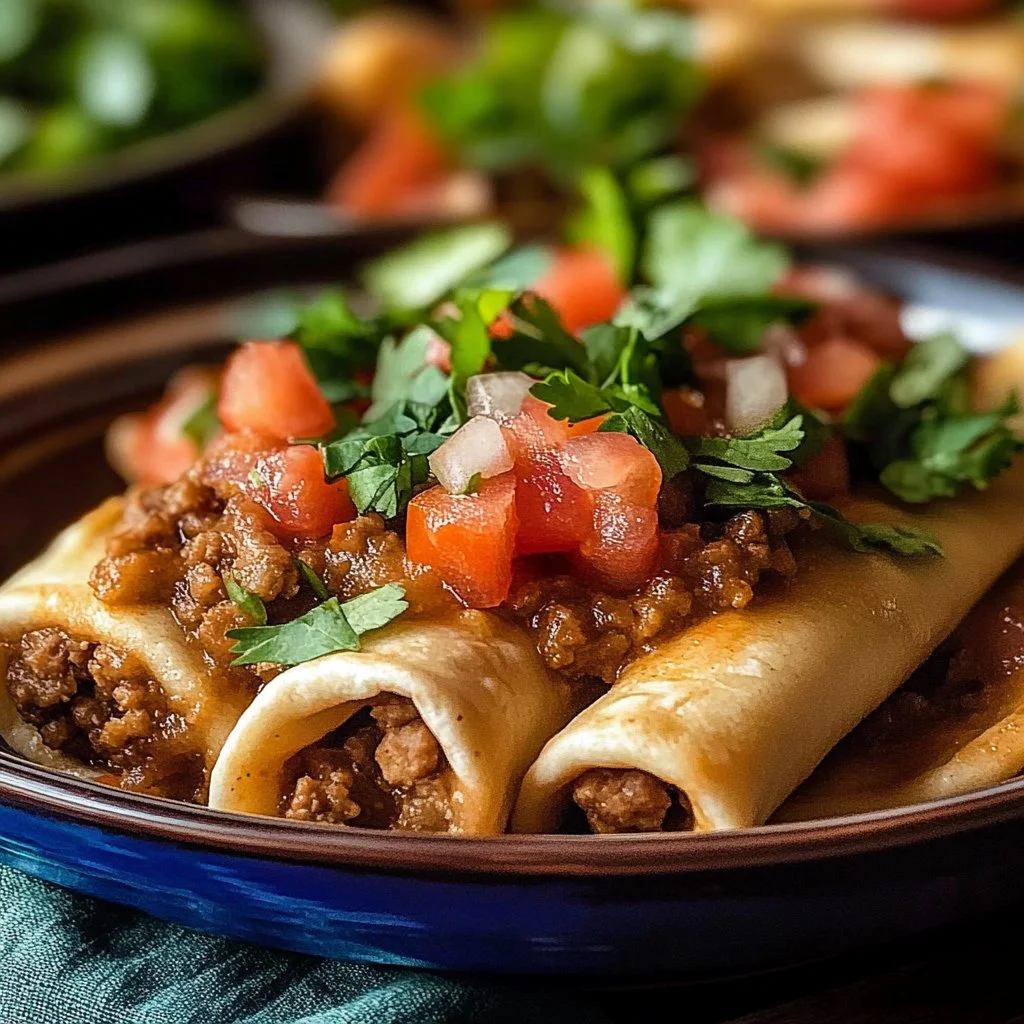 Delicious homemade Egyptian Hawawshi served on a plate with fresh herbs.