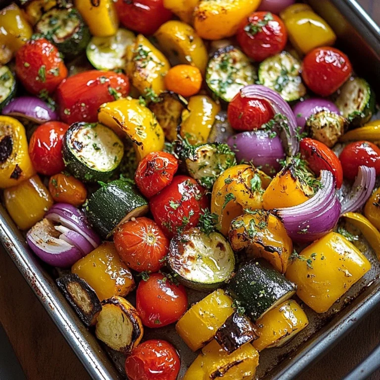 Colorful Mediterranean roasted veggies on a plate, showcasing vibrant flavors.