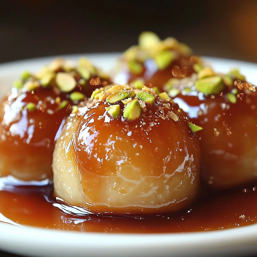 Delicious Ricotta Pistachio Honey Bites served on a plate