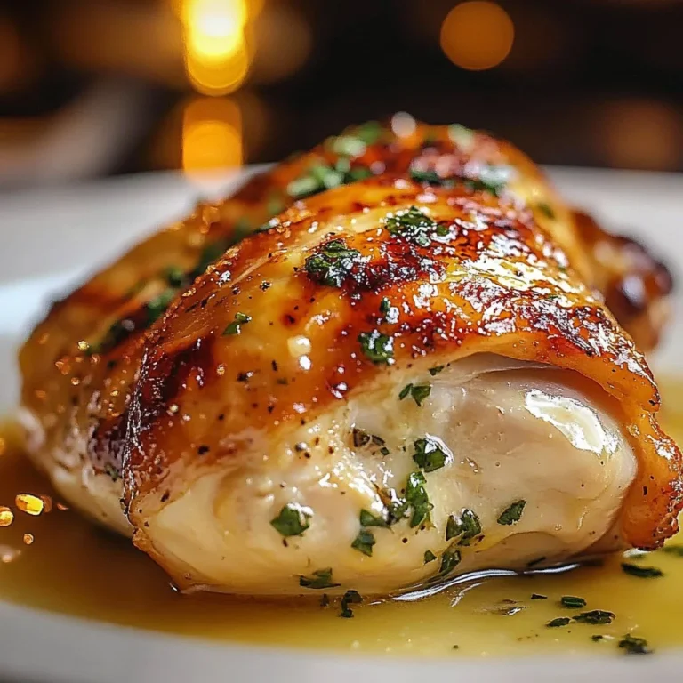 Delicious stuffed chicken inspired by Ruth's Chris recipe served on a plate